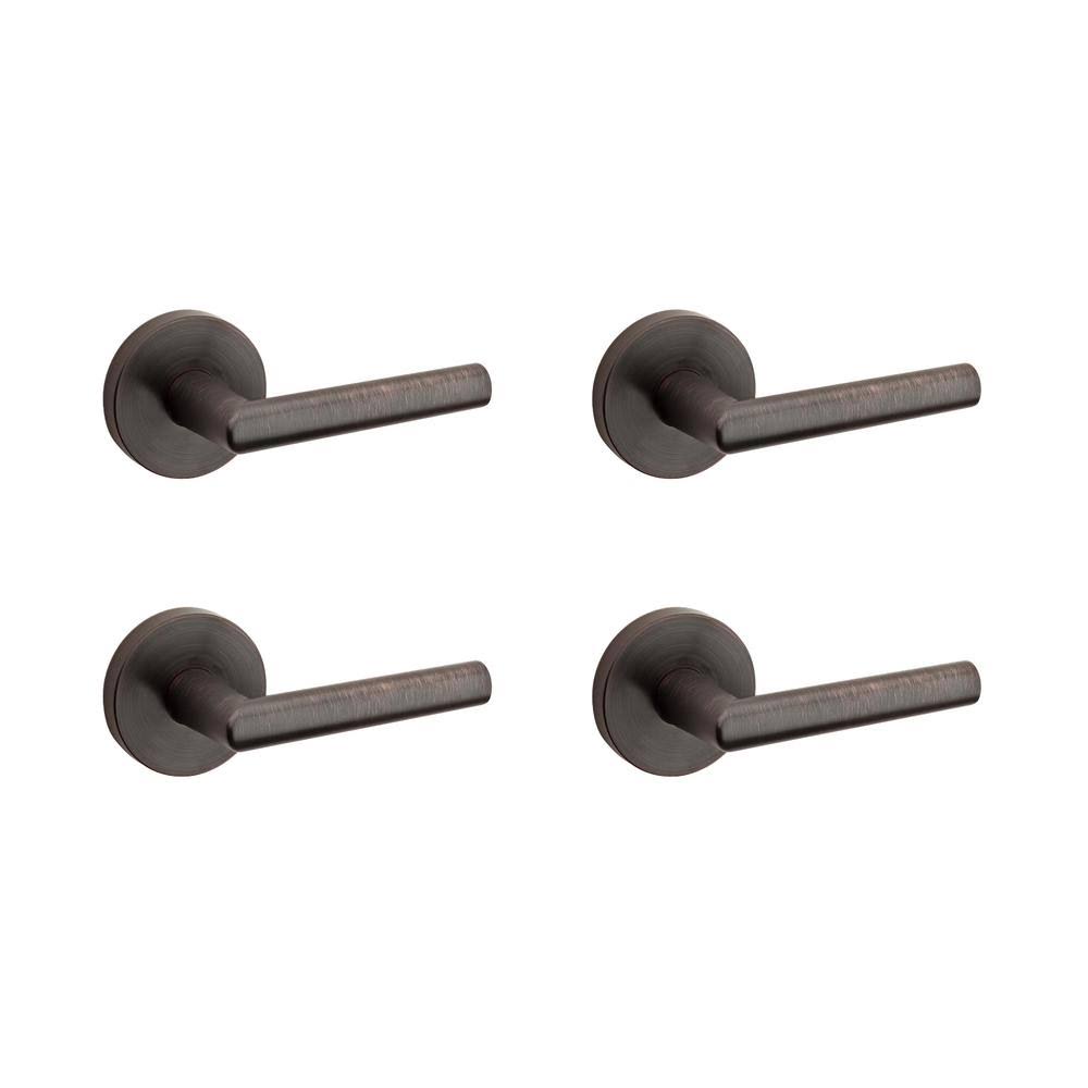Kwikset Milan Venetian Bronze Passage Hall/Closet Door Lever (4-Pack)