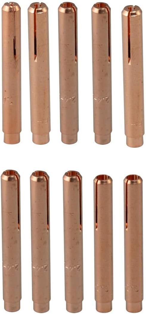 RIVERWELD TIG Jumbo Gas Lens Collet Bodies Large Diameter Fit SR WP 9 20 25 TIG Welding Torch (Assorted kit 63pcs) Pack of 2