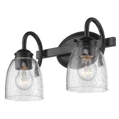 Sheila Dimmable Vanity Light Laurel Foundry Modern Farmhouse Finish: Black, Number of Lights: 2