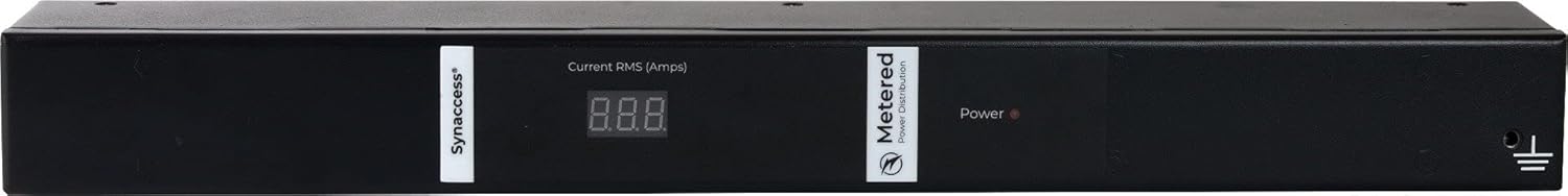 Synaccess Metered PDU - 1U Rack Mount 20A, High Power 8 Outlet with Accurate Current RMS (NEMA 5-20R(8)) Non-Switched