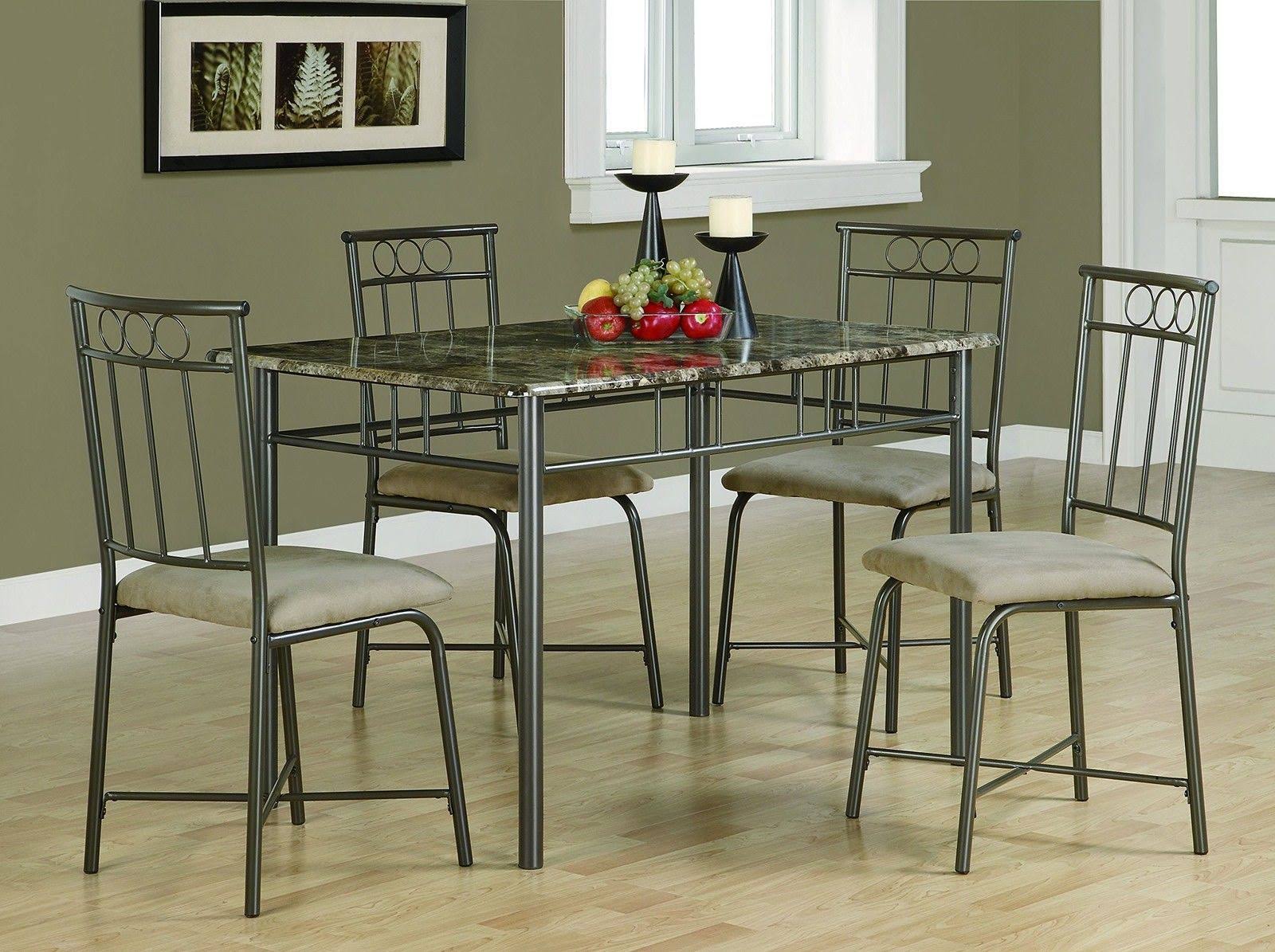 Coaster Home Furnishings Casual Dining Room 5 Piece Set Black/Tan