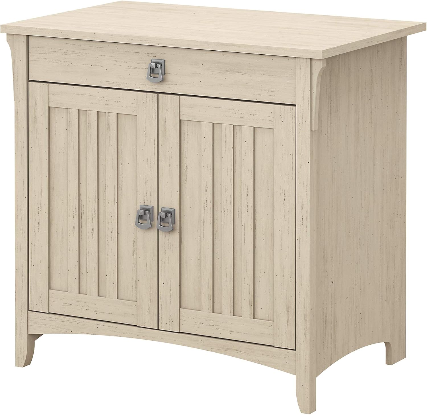 Bush Furniture Salinas Secretary Desk with Keyboard Tray and Storage Cabinet in Vintage Black