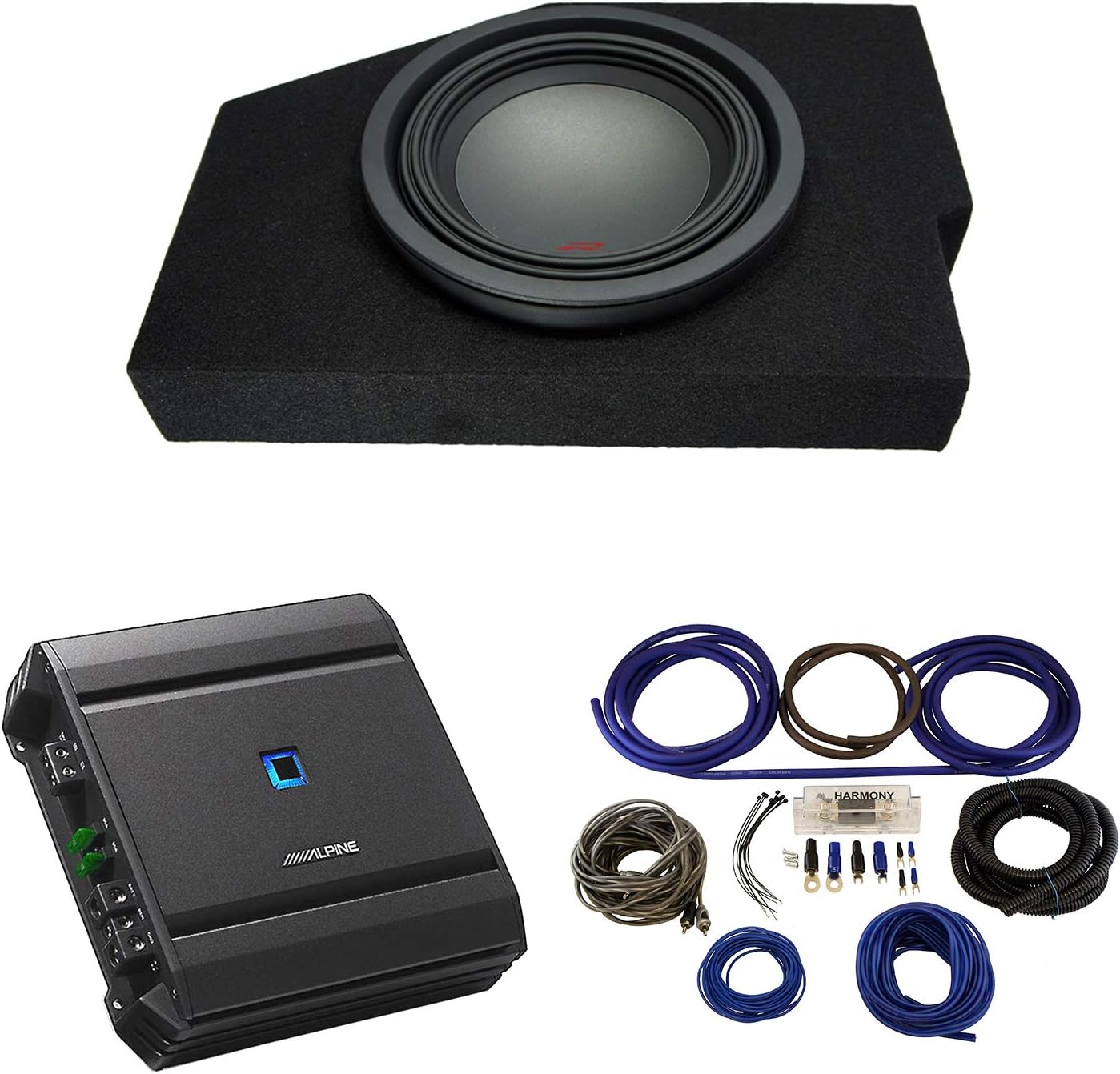 Compatible with 2002 2003 2004 2005 2006 2007 2008 2009 2010 2011 2012 2013 2014 2015 Dodge Ram Quad/Crew Alpine R-W10D4 Type R Car Audio Subwoofer Single 10