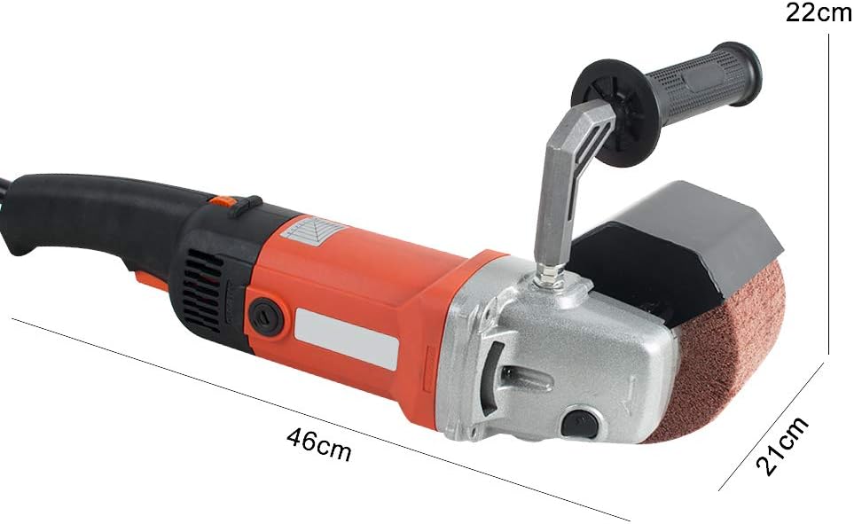 Priomive 1400W Electric Burnishing Polishing Machine 110V 500-3000 RPM Stainless Steel Polishing Machine Wheel Polisher Sander Wire Drawing Machine with 2 Wheels for Metal Stainless Steel Plastic Wood