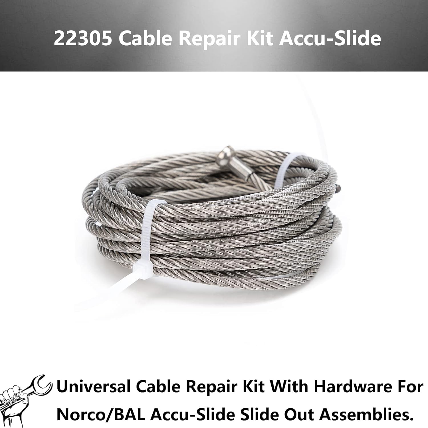 GEATaaT 22305 Cable Repair Kit Accu-Slide Compatible With All Cable Slide Systems Manufactured By Norco Industries