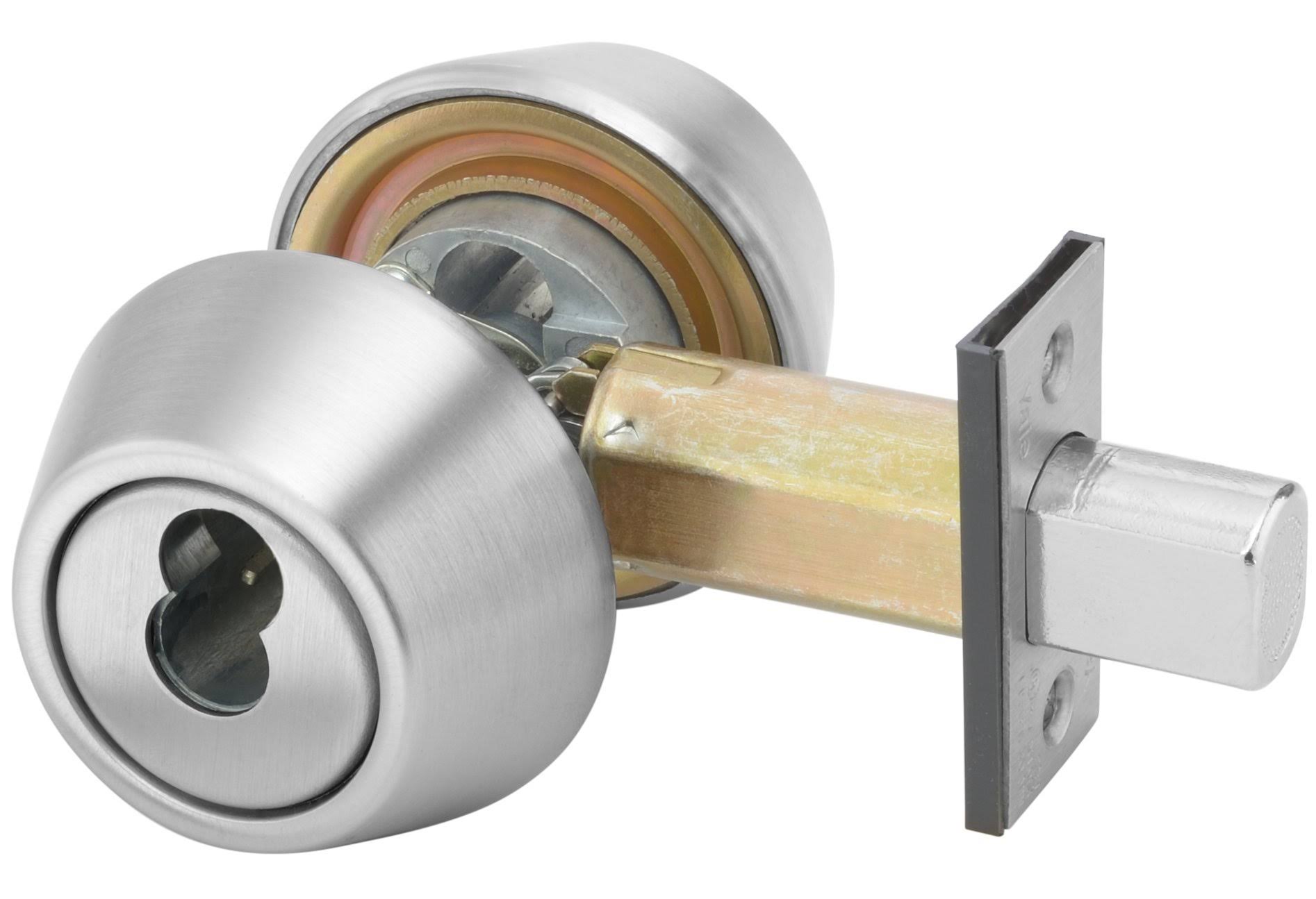 Yale Commercial BD212 x 626 Single Cylinder Deadbolt 2-3/4 in. Backset Grade 2 Sfic Prep Less Core Satin Chrome
