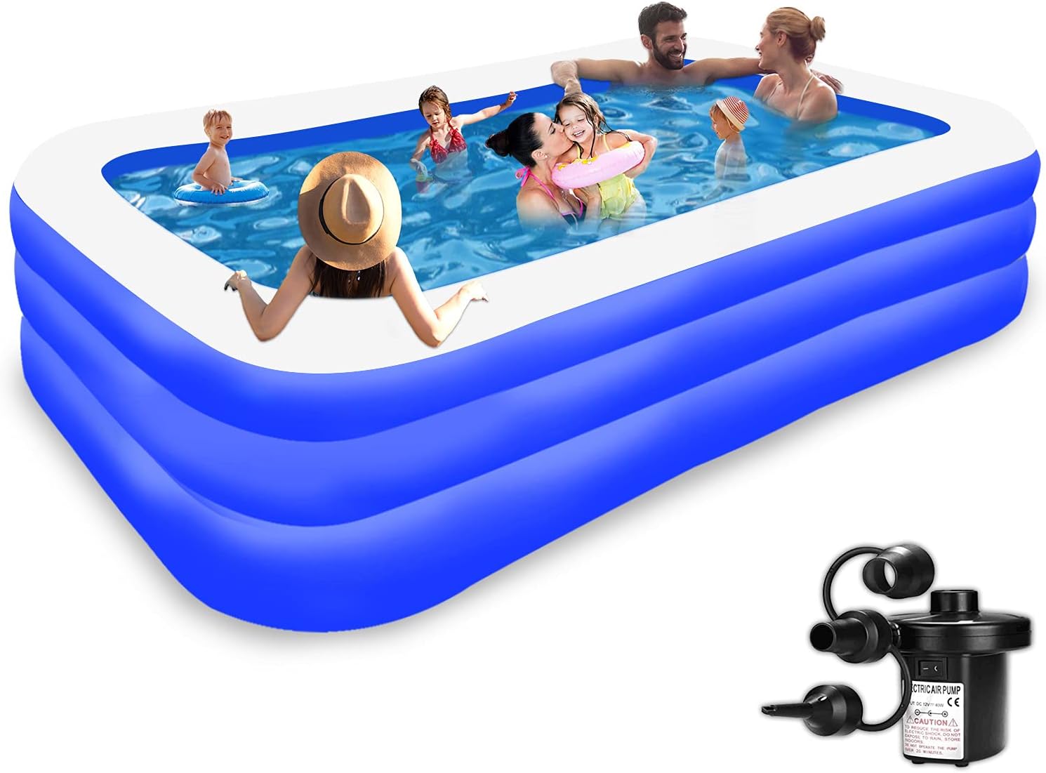Inflatable Pool for Kids and Adults - Kiddie Pool Inflatable Swimming Pool for Kids Pools for Backyard Blow Up Pool 120