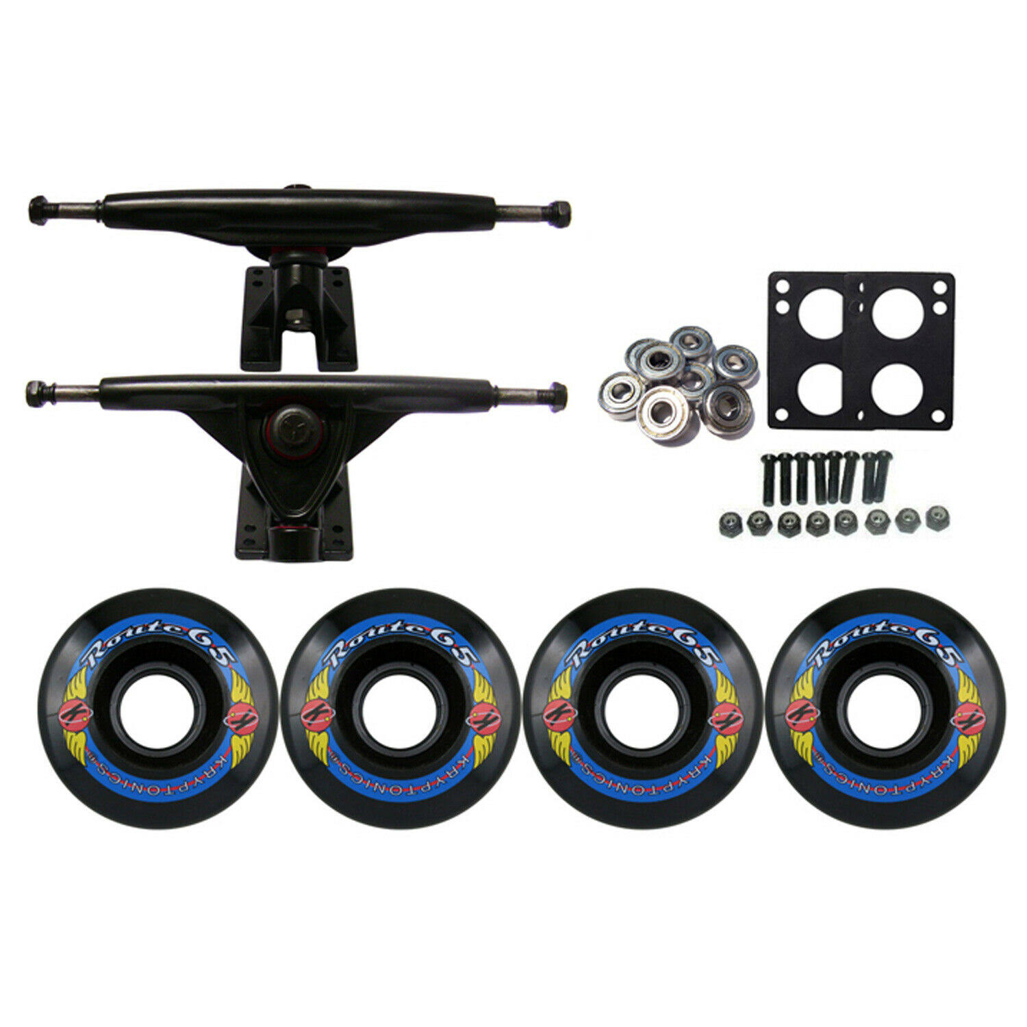 Kryptonics Route Truck Wheel Pack 65mm Black 180mm Black