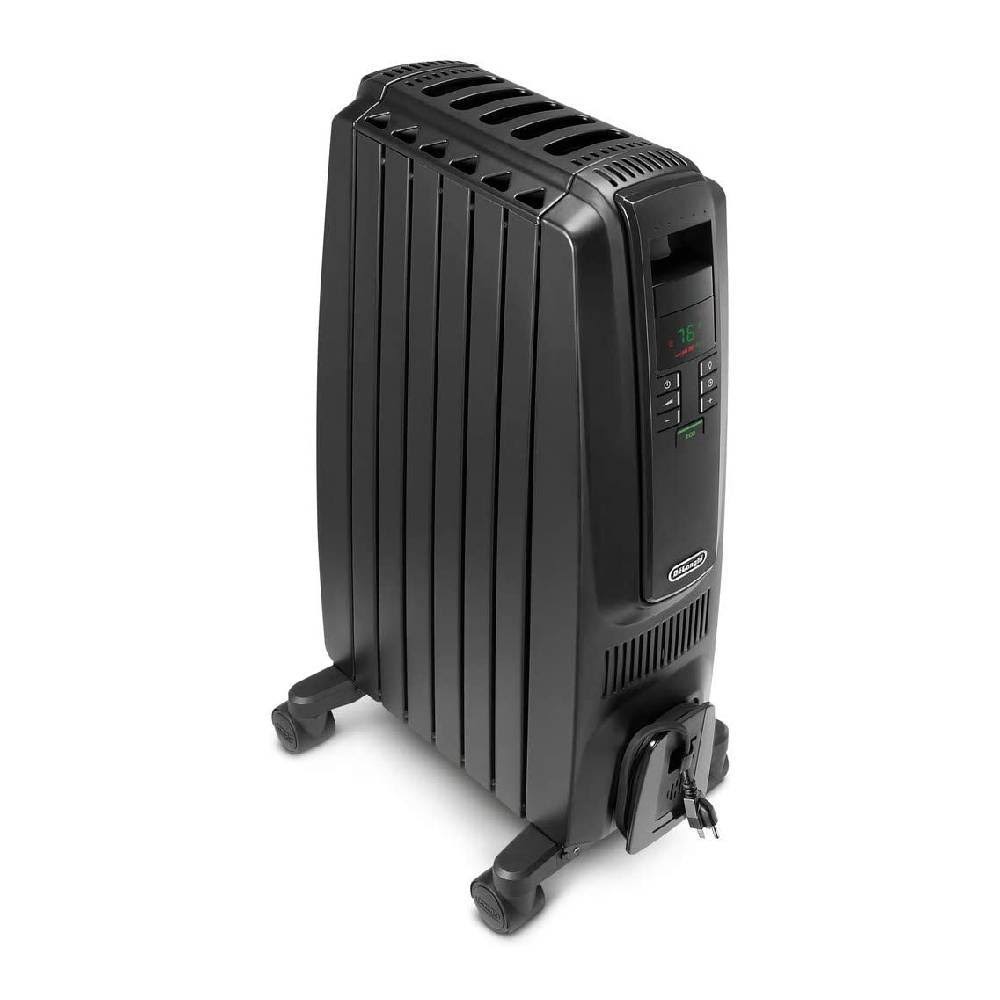 De&Longhi Oil-Filled Radiator Space Heater, Quiet 1500W, Adjustable Thermostat, 3 Heat Settings, Timer, Energy Saving, Safety Fe