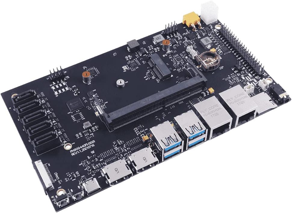 Seeed Studio A205 Carrier Board for Jetson Nano, Jetson Xavier NX with Compact Size and Rich Ports. (6 CSI Camera, 2 HDMI, 5 SATA, M.2 Key E Supported etc.)