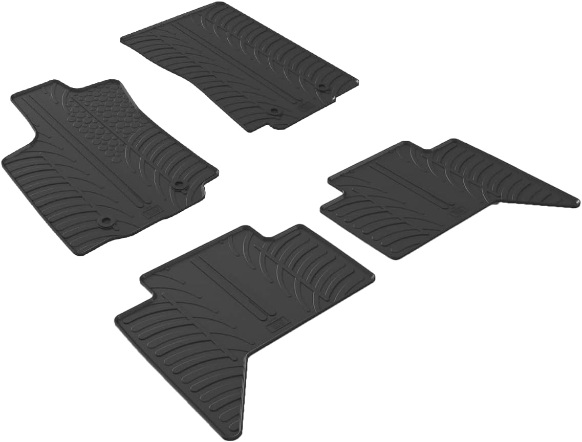GledringUSA Custom Fit Floor Mats for Toyota Tacoma Double Cab 2018-2022 - No Trimming Needed. All Weather Rubber mats for Year Round Protection from mud and Snow.