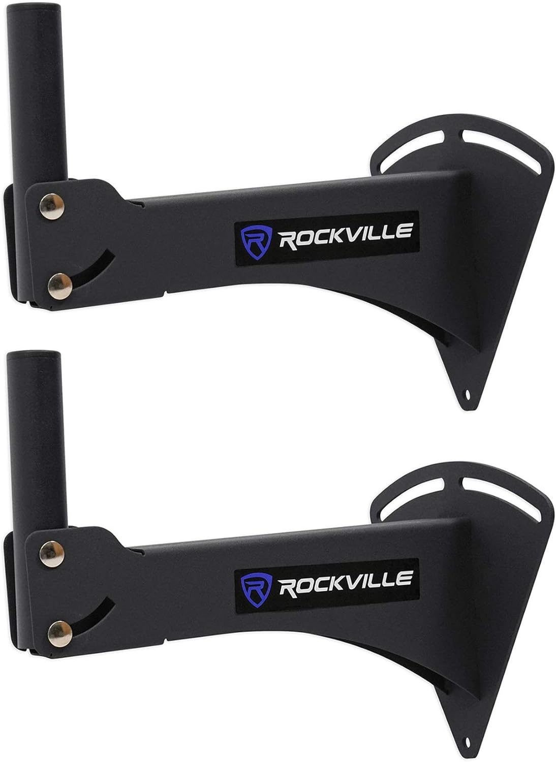 Rockville RPW20 Pair Adjustable Wall Mount Brackets for PA Speaker Installations Pack of 2