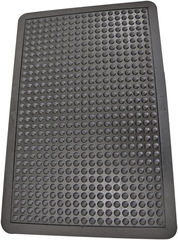Rubber-Cal 03_185_WBK Bubble Top Anti-Fatigue Matting Rubber Mats, 5/8