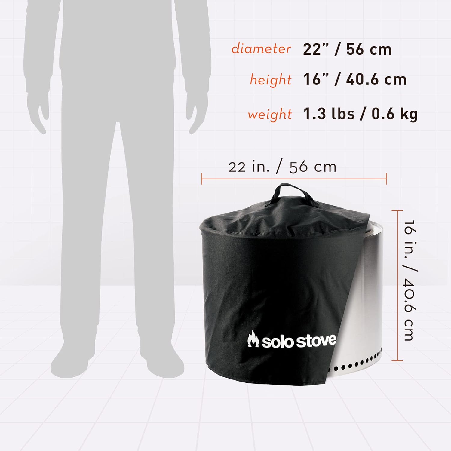 Solo Stove Bonfire Shelter, Protective Fire Pit Cover for Round Fire Pits, Weather resilient, Great Fire Pit Accessories for Camping and Outdoors, Black