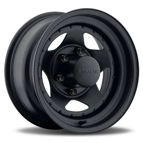 16x7 8x165.10mm|8x6.5 inch U.S. Wheel 304 Series Stealth Star Black Wheels
