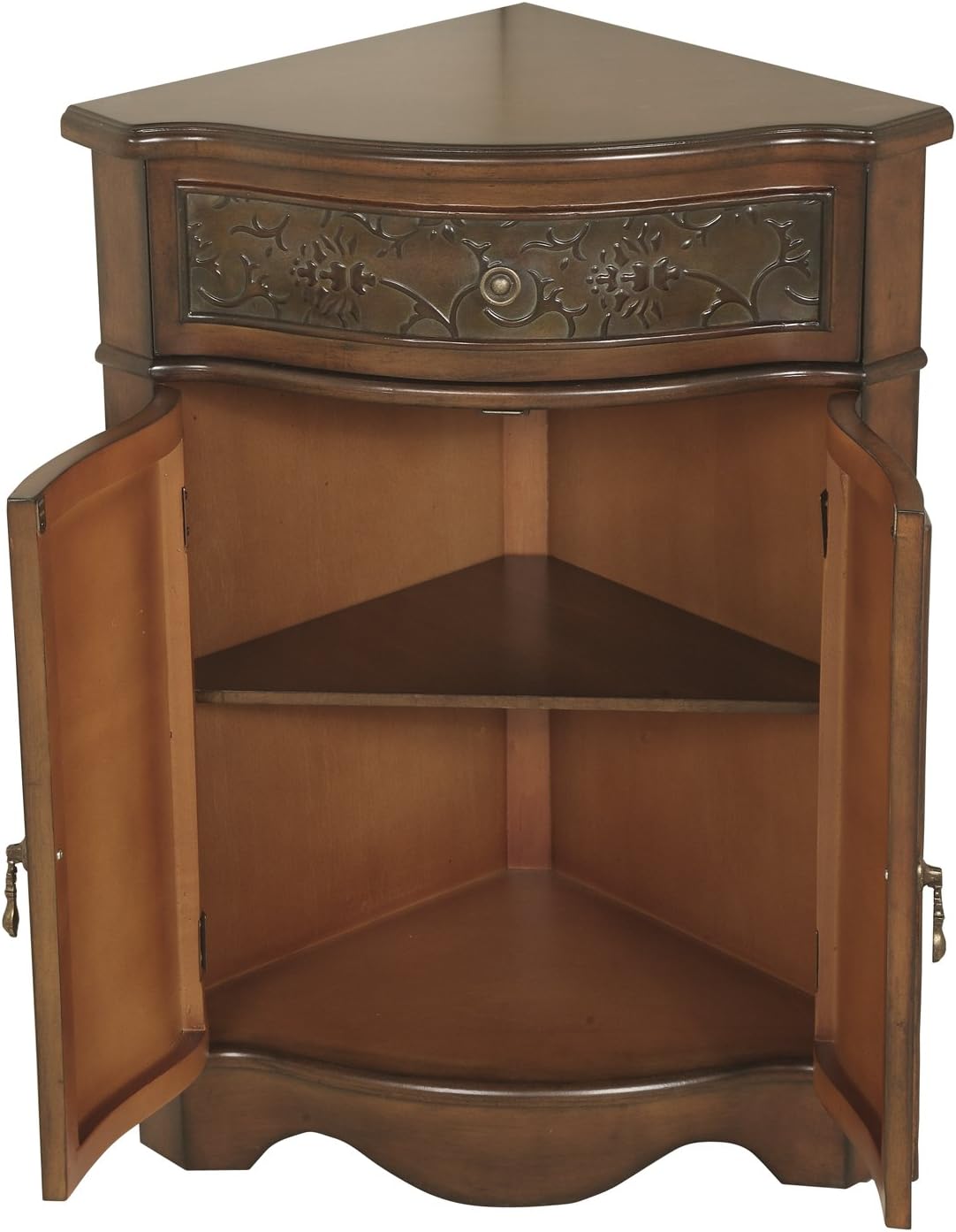 Welcome Home Accents Walnut Corner Cabinet