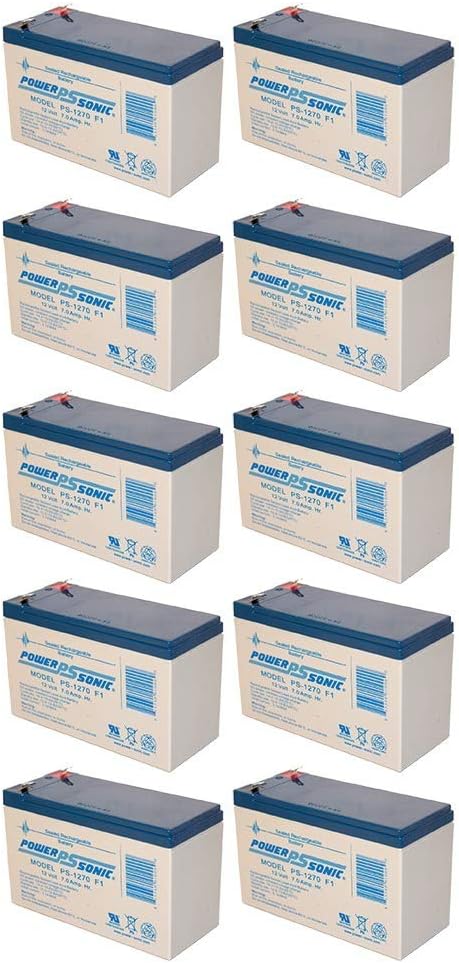 PS-1270 - POWER-SONIC 12V 7AH SLA BATTERY - PACK OF 10