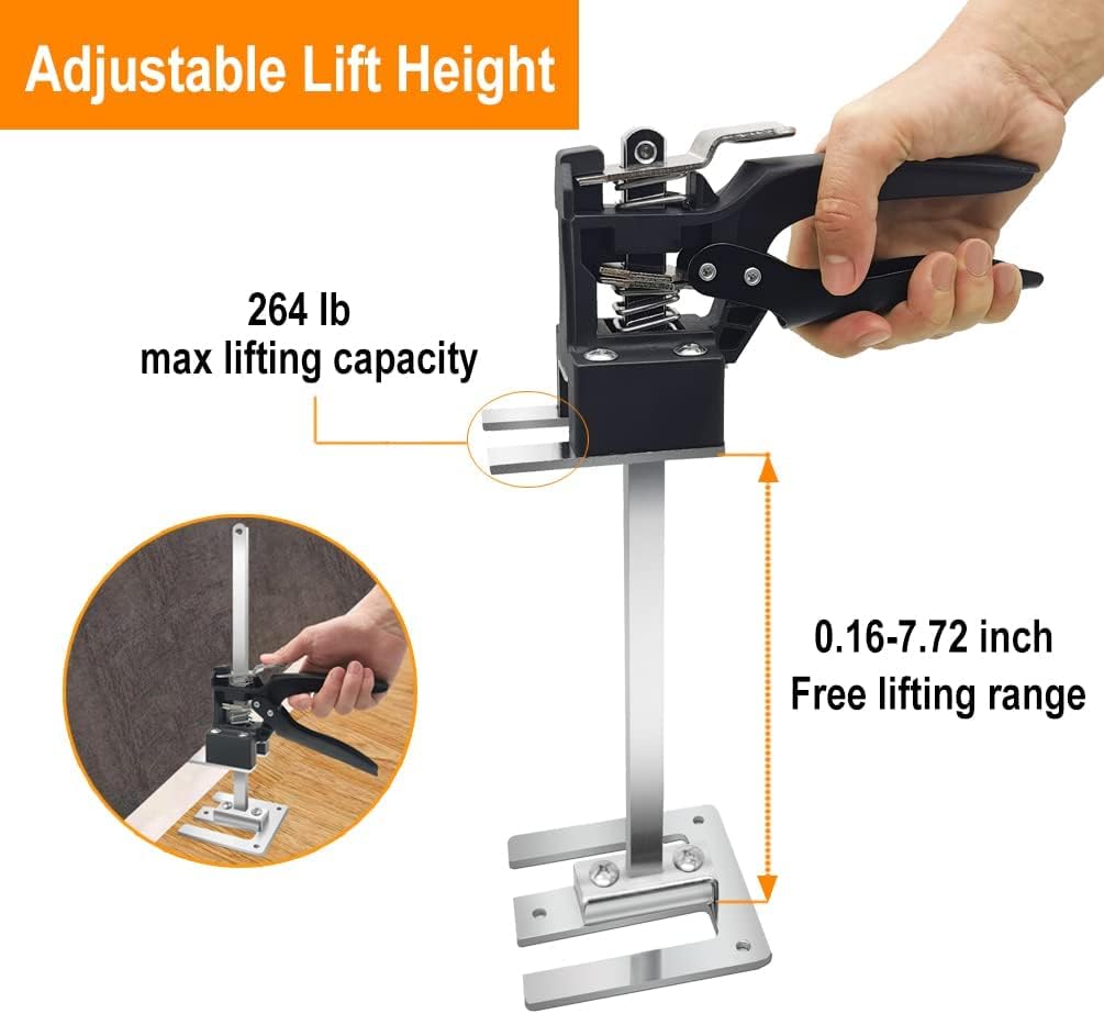 Yajuhoy Effort Elevator,12-Inch Labor Saving Arm Jack,Drywall Lift Hand Tool for Door Panel Lifting,Board Lifter,Cabinet Jack and Wall Tile Height Adjuster,Gift for Father and Husband Pack of 2