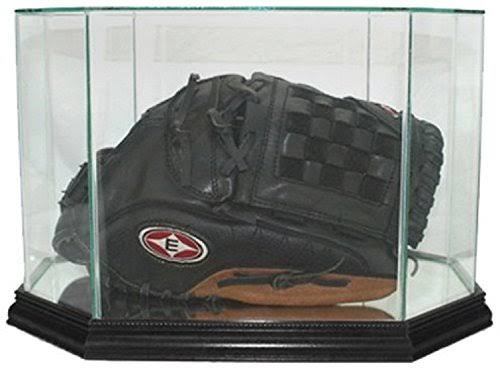 MLB Octagon Baseball Glove Glass Display Case Black