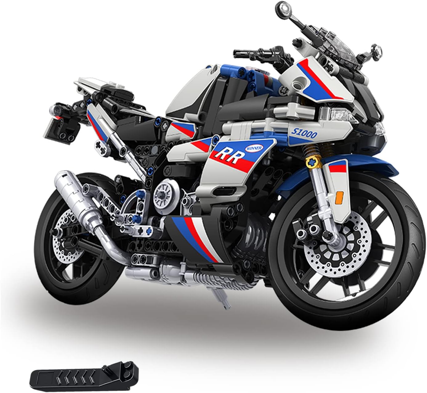 WINNER SPACE 1/6 Racing Motorcycle Toy Building Blocks Kit,Stem Bricks Sets,Toys for Boys & Adults,Build A Model Motorcycle,Suspension (819 Pieces)