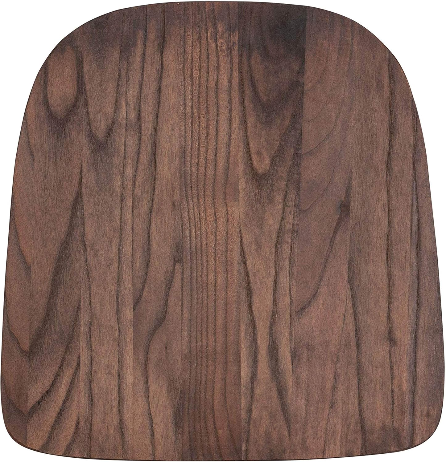 Flash Furniture 4 Pack Rustic Walnut Wood Seat for Colorful Metal Chairs