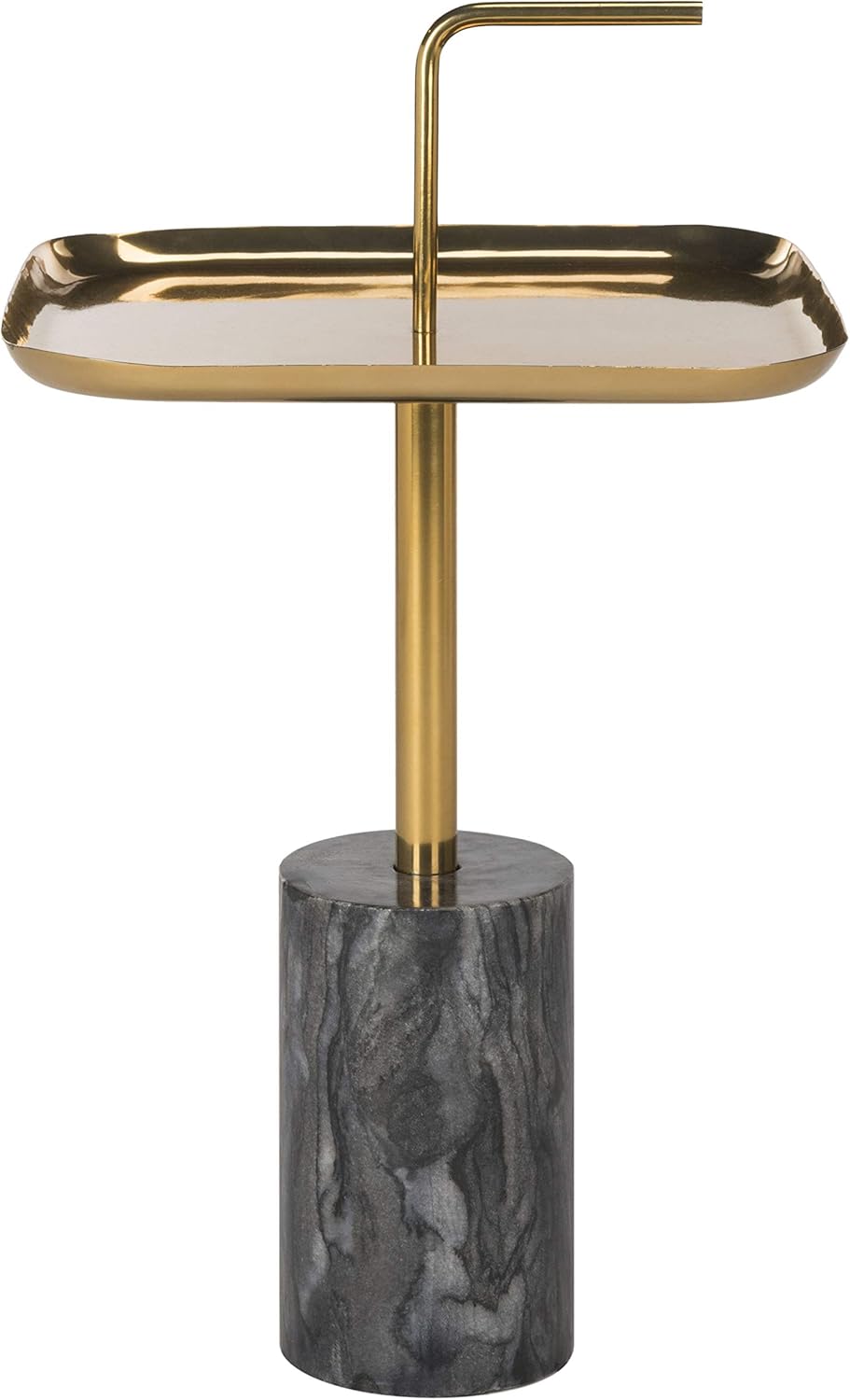 Safavieh Home Artemis Brass Handle and Black Marble Side Table