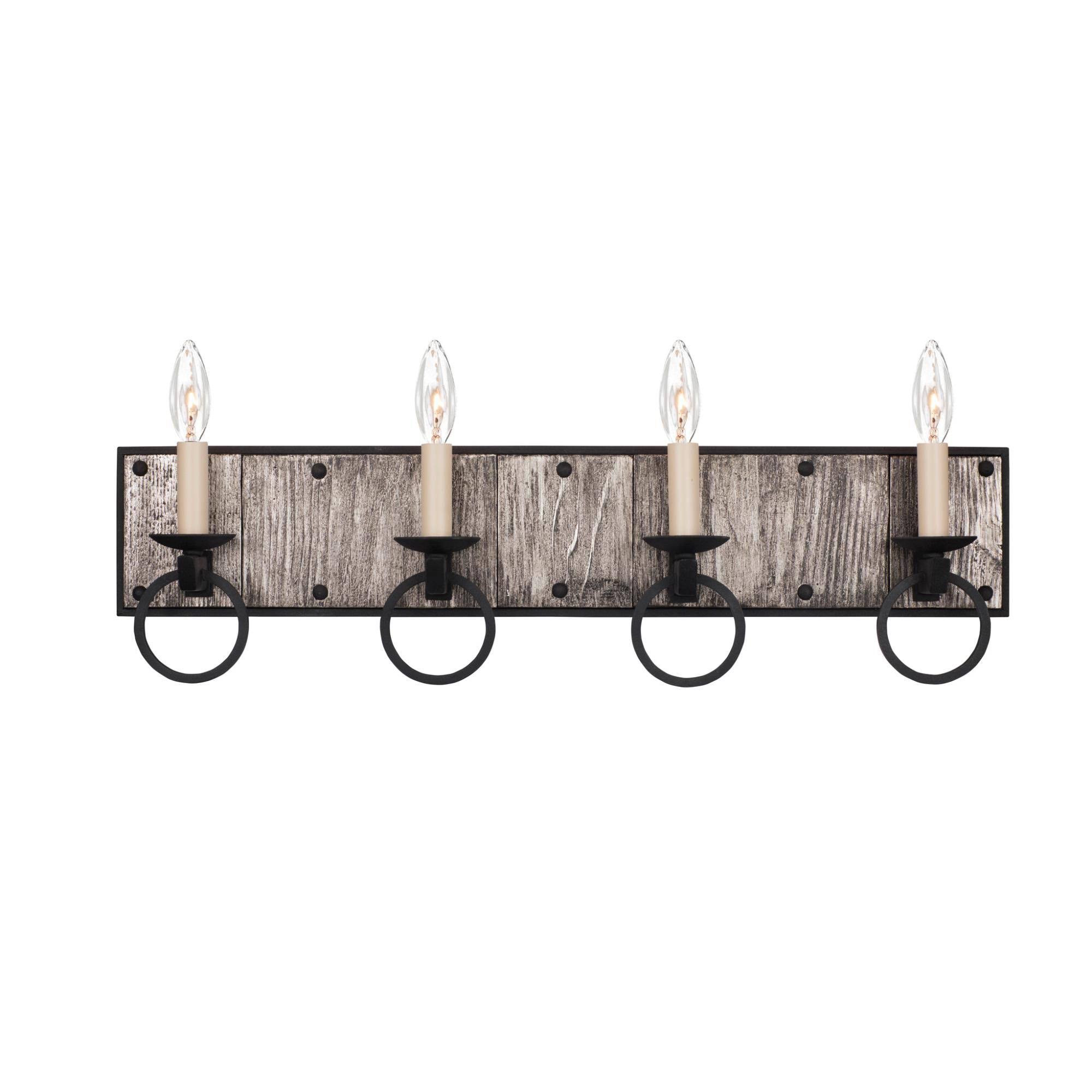 Kalco Lighting 509234BI Laramie - Four Light ADA Bath Vanity Black