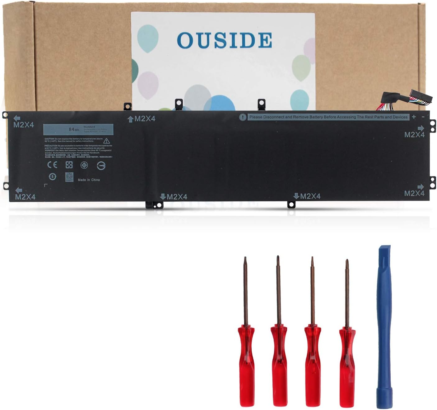 OUSIDE 4GVGH Laptop Battery [11.4V 84Wh 7260mAh] Compatible with XPS 15 9550, Precision 5510 1P6KD 01P6KD Series If The Computer has a Mobile Hard Disk, Select RRCGW (B07RQCGTHF) Pack of 2