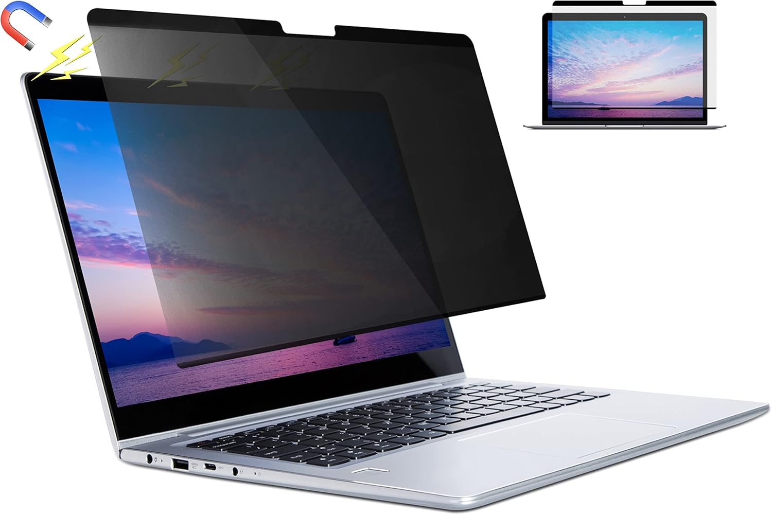 14 Inch Laptop Privacy Screen Filter for MacBook Pro 2021 New - Laptop Screen Protector with Privacy Protection/Anti-Blue Light/Anti-Glare