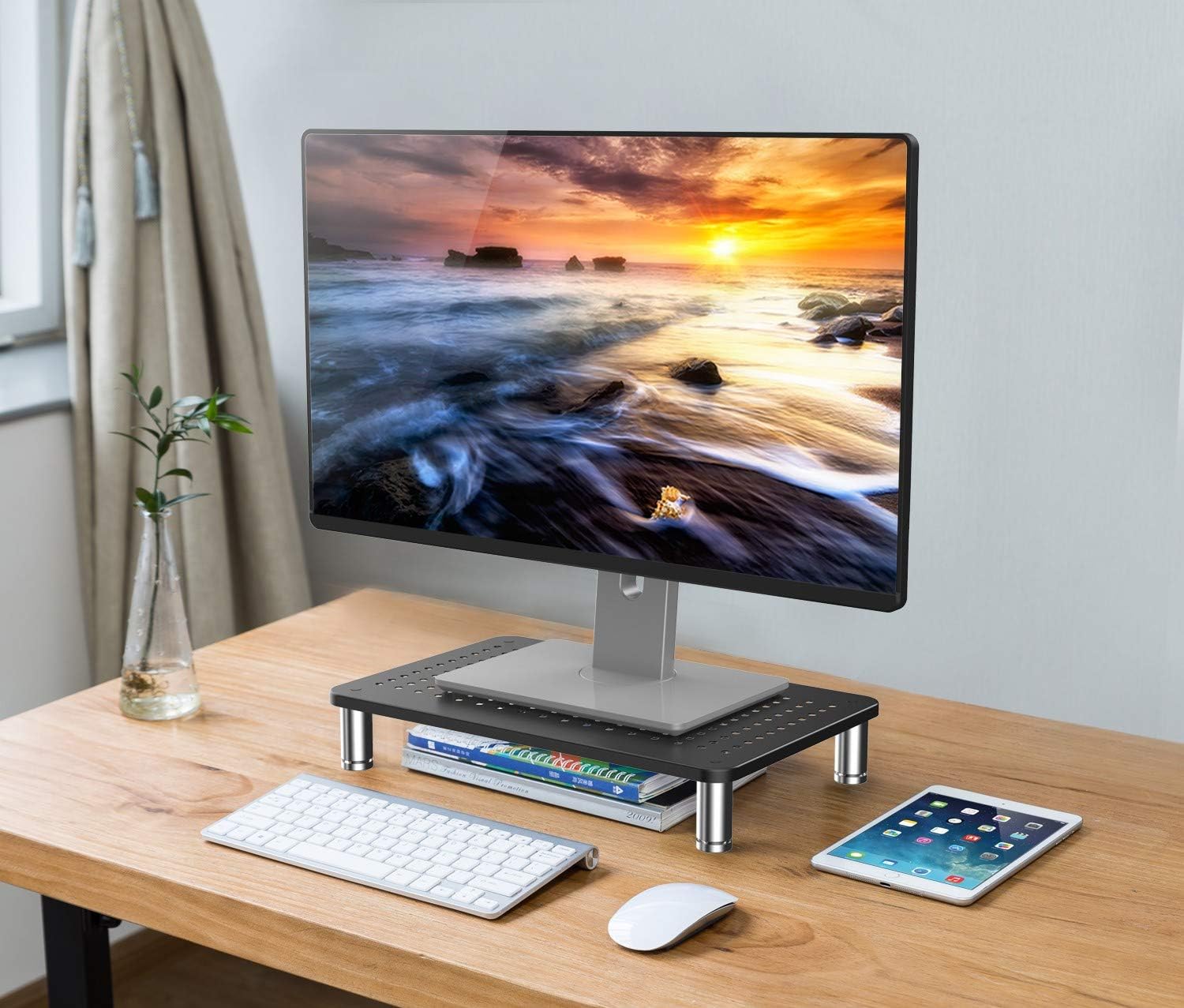 Husky Mounts Monitor Riser Laptop Stand, Adjustable Legs, Stackable, 14.5