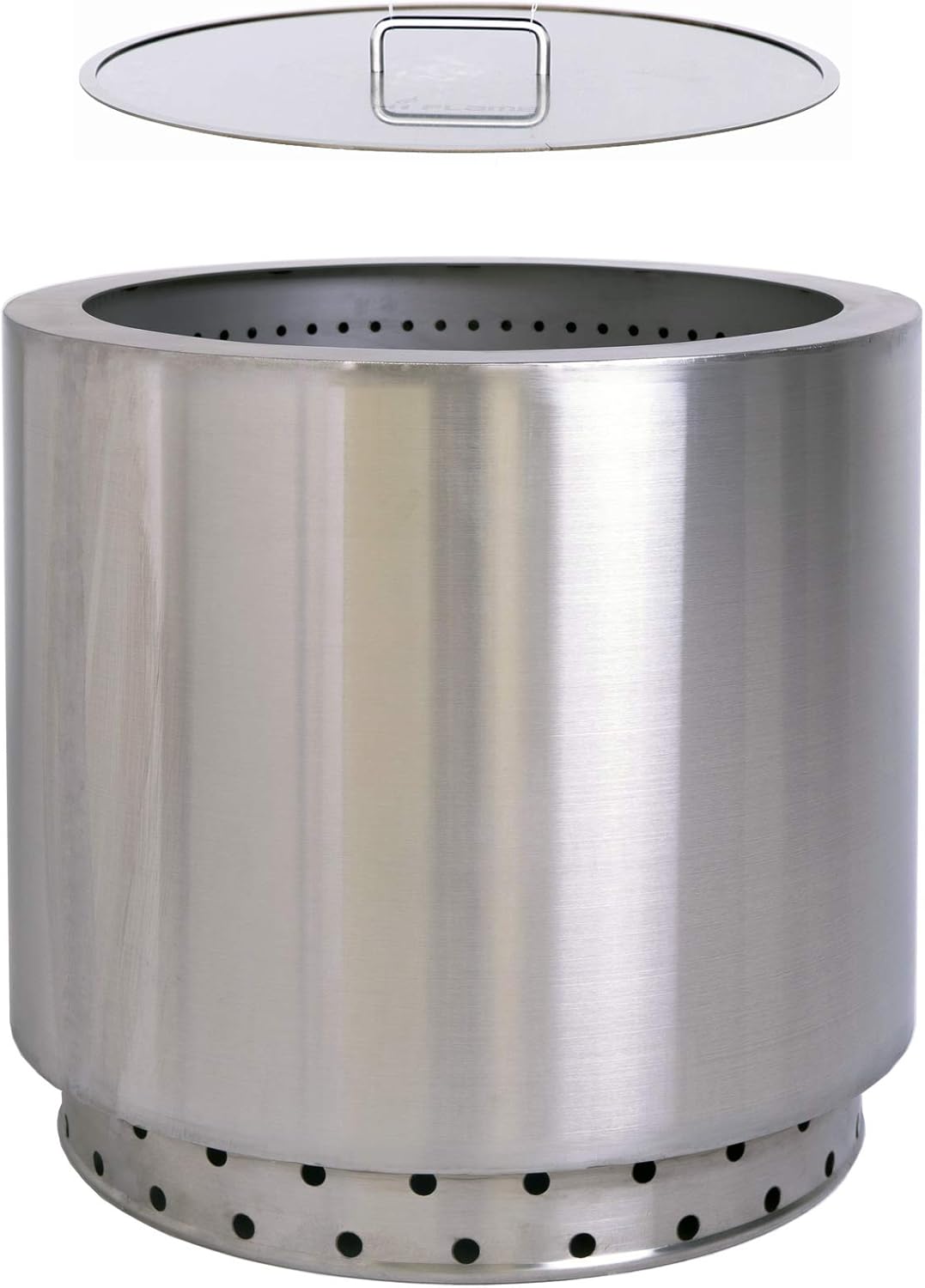 Hi Flame Bonfire Fire Pit Smokeless Stainless Steel Outdoor Firepit Backyard Natural Wood Burning Firebowl No Gas or Propane Required (Large)