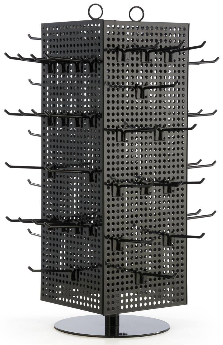 Set of 60 Peg Hooks for Pegboard, 4 inch, Black (Steel) (pegh4bk)