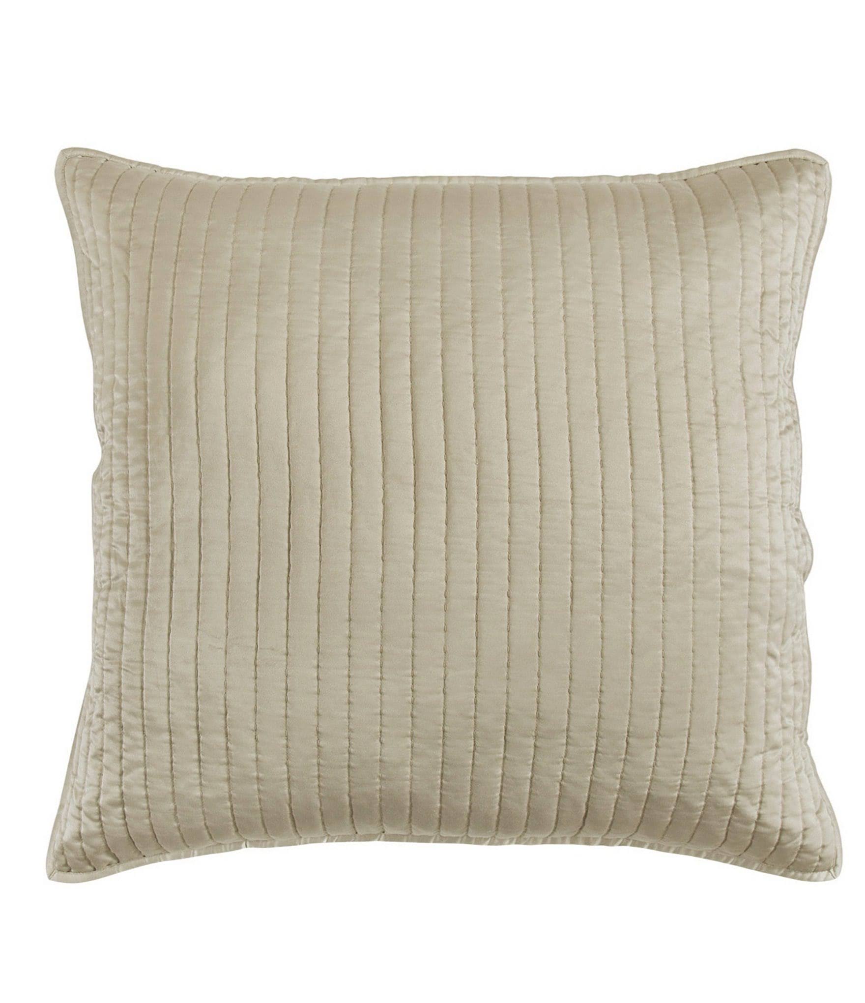 HiEnd Accents Taupe Channel Satin Euro Sham