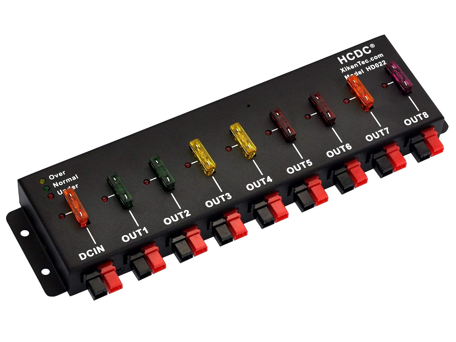 HCDC 1 in 8 Out 40A Connector DC Power Splitter Distributor Source Strip Module Pack of 2