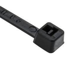HellermannTyton T18L0HSM4 Cable Tie Nylon 6 HS Polyamide Heat Stabilised Black 205 mm 2 5 55 18 lb