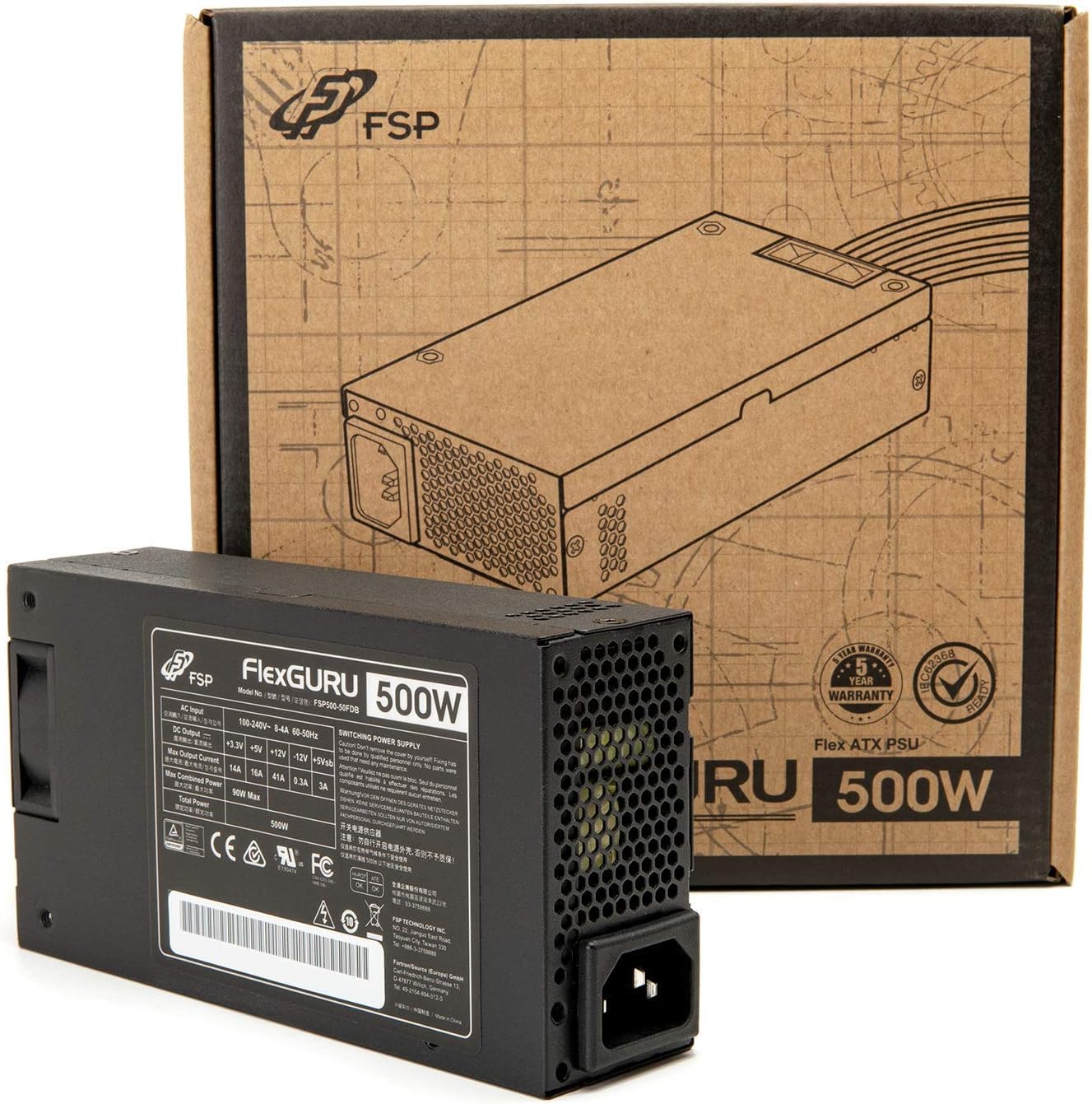 FSP Mini ITX Solution/Flex ATX 500W Efficiency &ge;90% Full Range Active PFC Power Supply (Flex Guru 500W)
