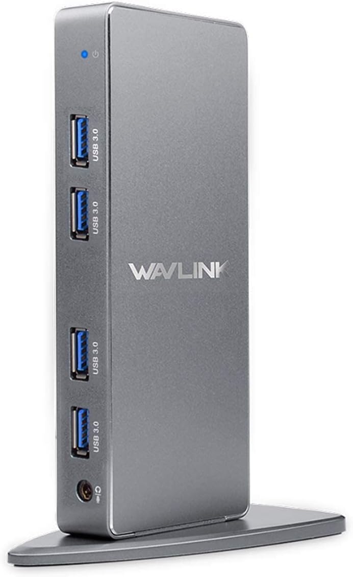 WAVLINK USB C Hub/Docking Station, Triple Display Type C Adapter with HDMI, DisplayPort, VGA, Ethernet, 2 USB 3.0/2.0, SD/TF Card Reader, 3.5mm Audio Jack, 100W PD3.0 for Mac Windows and More