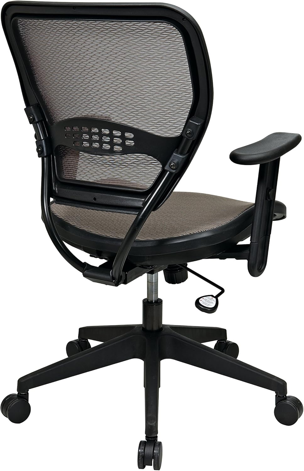 SPACE Seating AirGrid Latte Back and Mesh Seat, 2-to-1 Synchro Tilt Control, Adjustable Arms and Tilt Tension Nylon Base Managers Chair