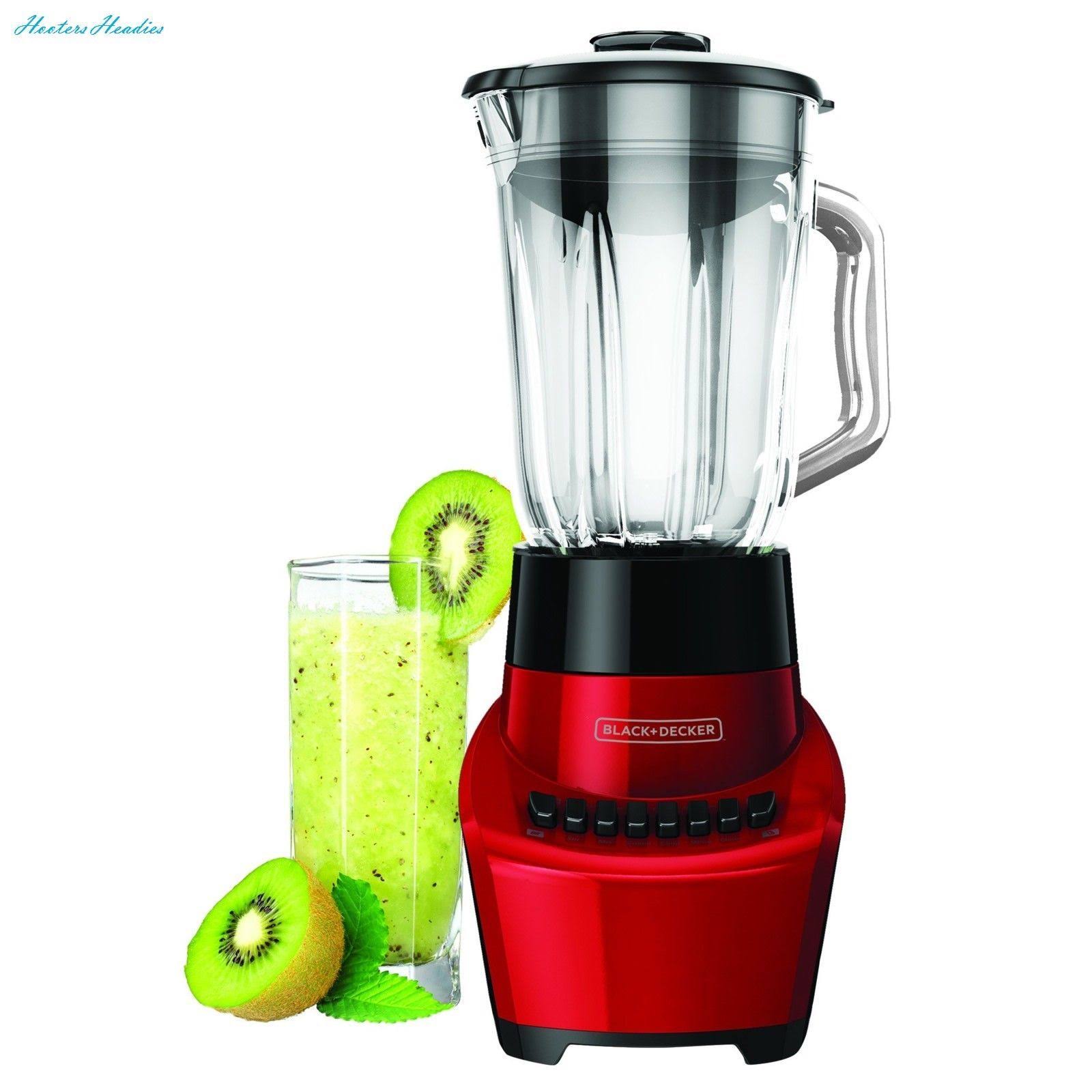 Black+decker BL1110RG FusionBlade Blender with 6-Cup Glass Jar, 12 Speed Settings, Red