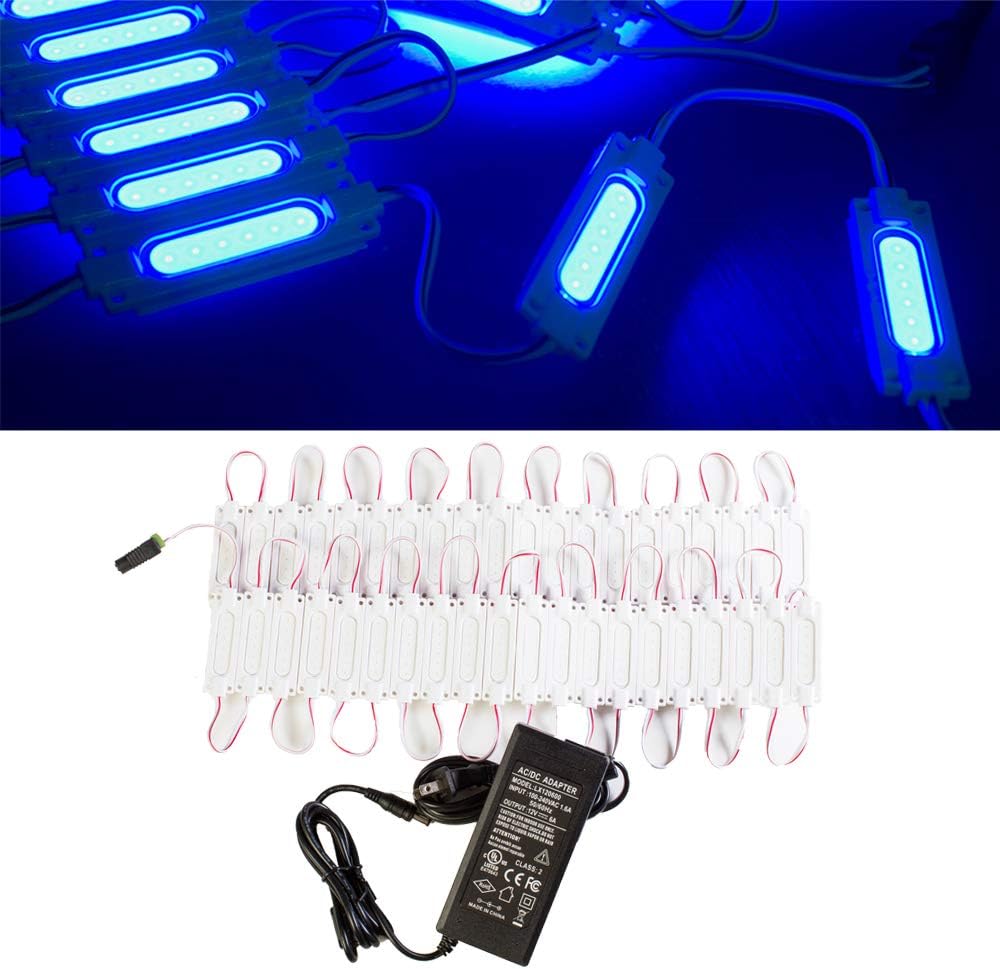 LEDUPDATES Brightest STOREFRONT Window LED Light COB with UL Power Supply Brighter Than 5050 5630 5730 2835 (20ft, Green) Pack of 2