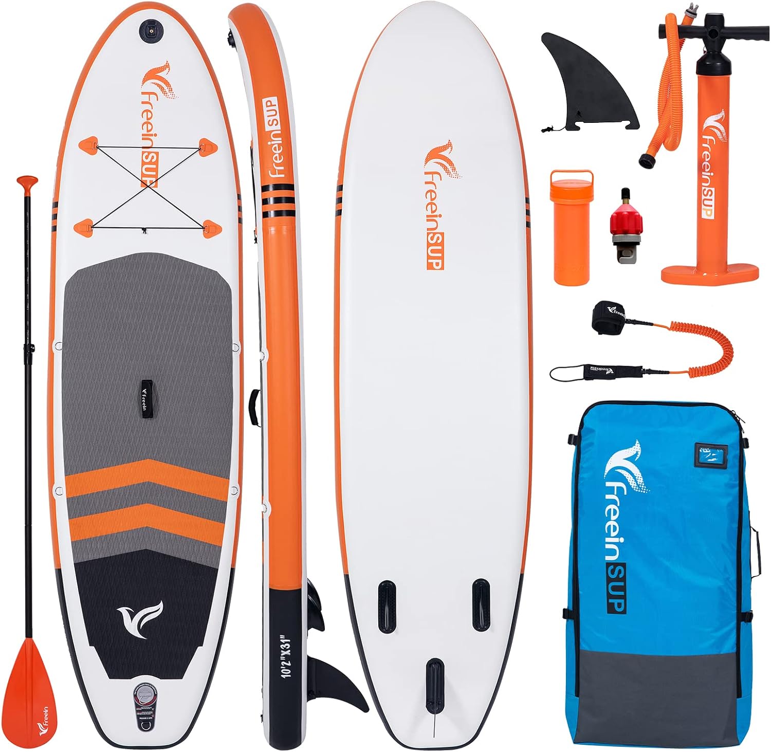Freein Sup Inflatable Stand Up Paddle Board for Adults Isup Package