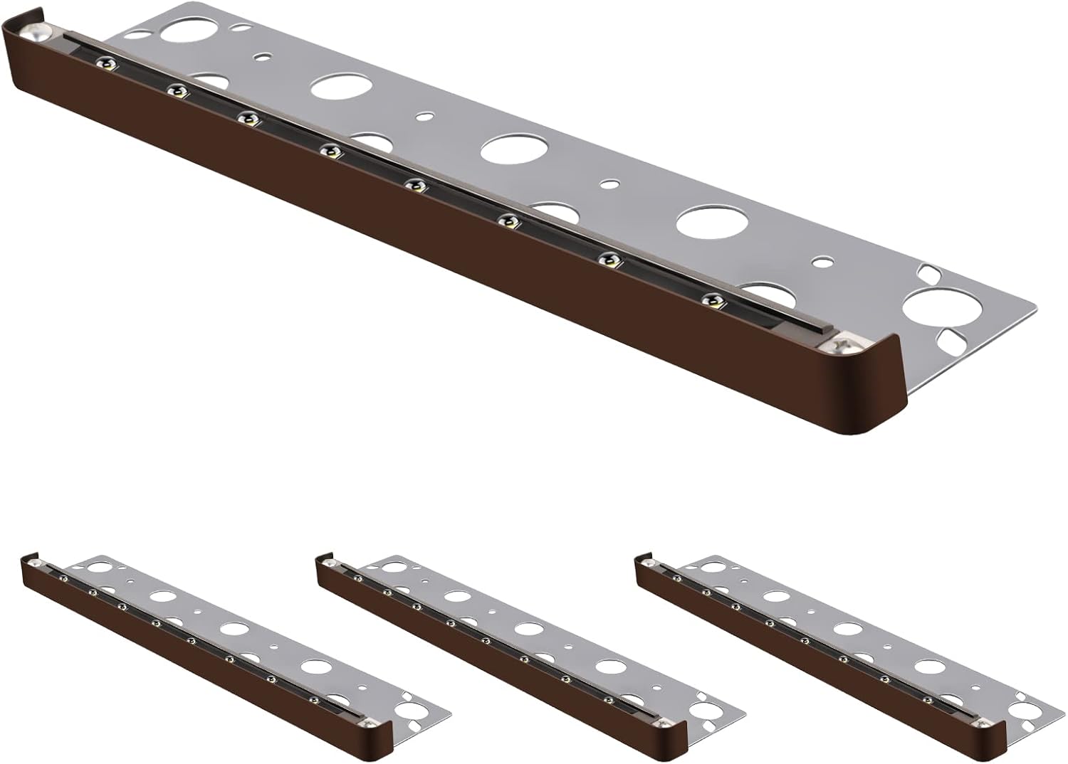 ATOLS 8-Pack 7 Inch 1.5W Hardscape Lighting Paver Light, Swivel Retaining Wall Light, 12V AC/DC Low Voltage Lights, IP67 Waterproof LED Step Light, Warm White 2700K, 40,000 Hours Lifespan