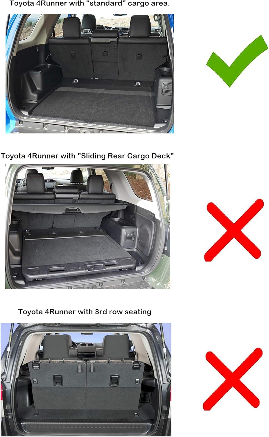 Husky Liners Weatherbeater Series | Cargo Liner - Black | 25721 | Fits 2010-2022 Toyota 4Runner w/ Standard Cargo Area & w/o 3rd Seat or Sliding Cargo Deck 1 Pcs
