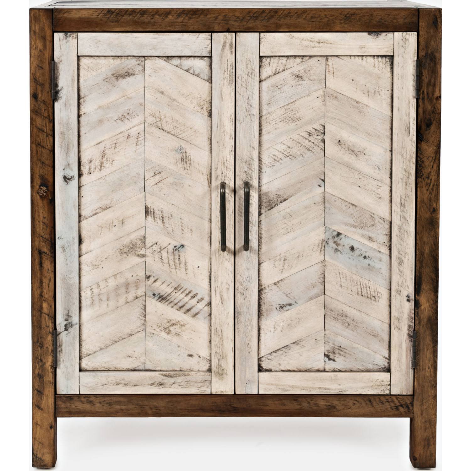 Jofran Gramercy 28 Chevron Two Door Accent Cabinet