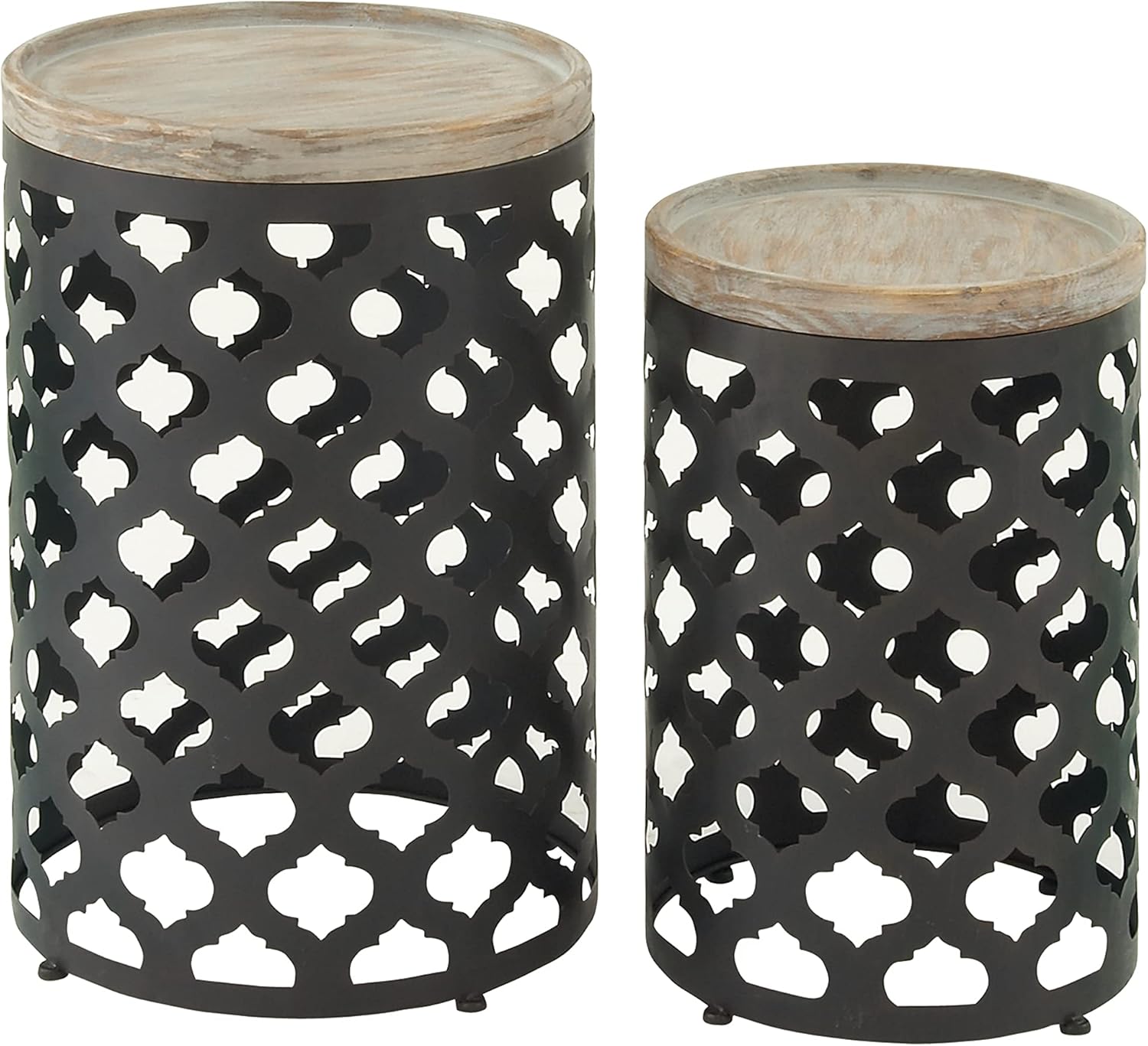 Deco 79 Metal Wood Accent Tables (Set of 2), 22