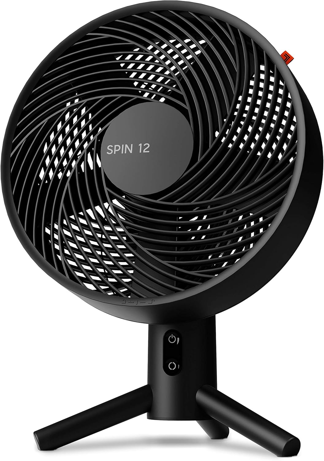 Sharper Image SPIN 10 Oscillating Desktop Fan with 3 Speeds, Small, Black Pack of 2