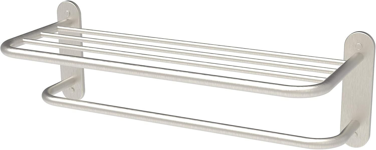 Fixsen 24 Inch Bathroom Towel Rack Towel Bar Towel Shelf Brushed Nickel Stainless Steel and Zinc Alloy Wall Mount 1pc for House Lavatory and Hotel Pack of 2