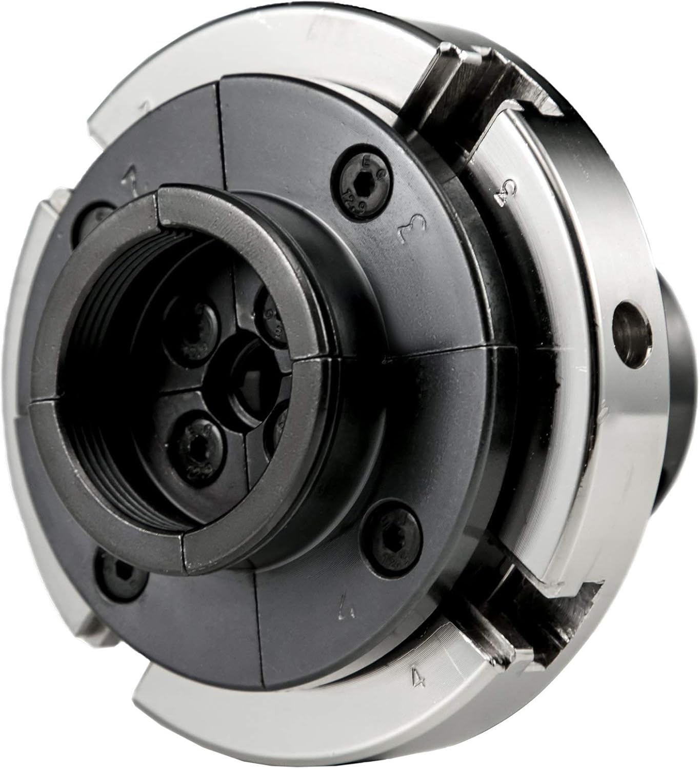 Mophorn Lathe Chuck 4-inch Nova Chuck Self-centering Lathe Chuck Independent 4 Jaws Mini Lathe Chuck Wood Lathe Bowl Chuck with Set of Accessories in Steel for Woodworking Chuck