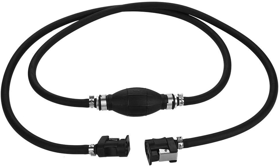 Primer Fuel Pump,Boat Primer Fuel Pump Line Assembly Hand Primer Bulb Rubber Aluminum Fuel Transfer Vacuum Petrol Fuel Line Fuel Line Gas Outboard