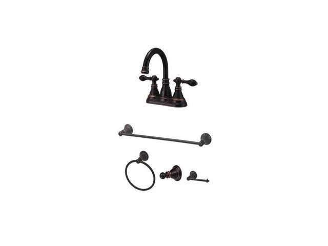 Kingston Brass FSK1616ACL 4 in. Fauceture American Classic Centerset Lavatory Faucet with Bathroom Naples Bronze
